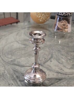 𝅺silver candle holder
